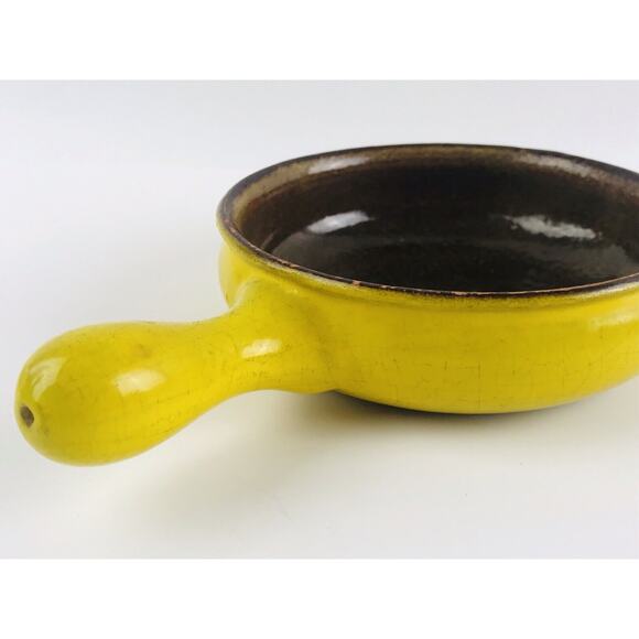 Made in Italy Camia Stoneware Terra Cotta Small Pot Pan Mustard Yellow 5.5” 24 - Picture 9 of 9